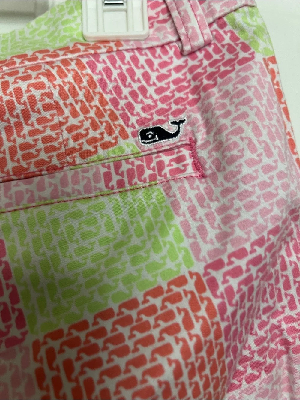 Vineyard Vines Girls Checkerboard Shorts in Pink, Lime & Coral